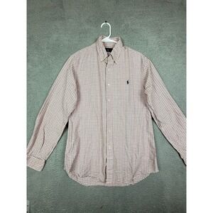 Ralph Lauren Plaid Button Down Shirt Mens‎ Medium Long Sleeve Dress Casual